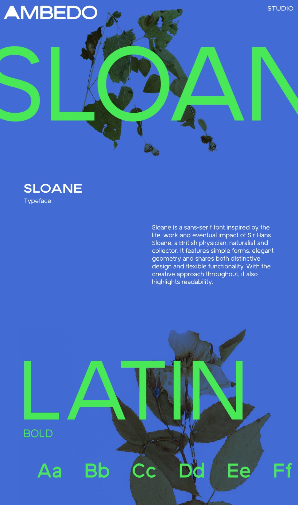 Minimalist webpage footer with a font design for an agency