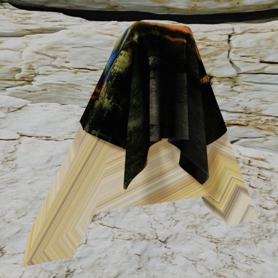 3D render with an A letter in it