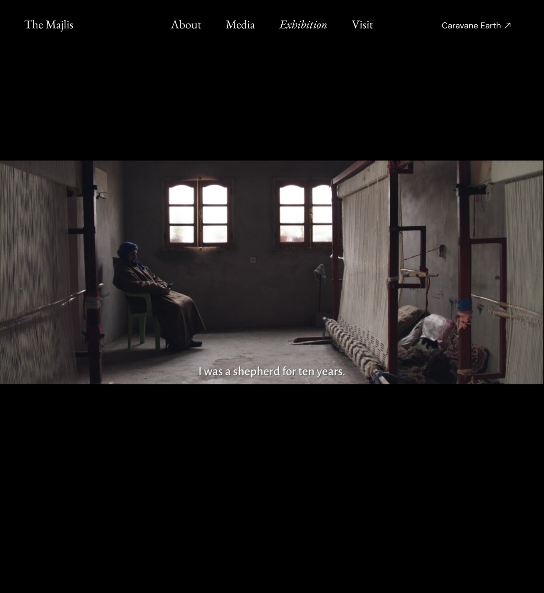Video webpage for a non-profit cultural organization for Venice Biennale