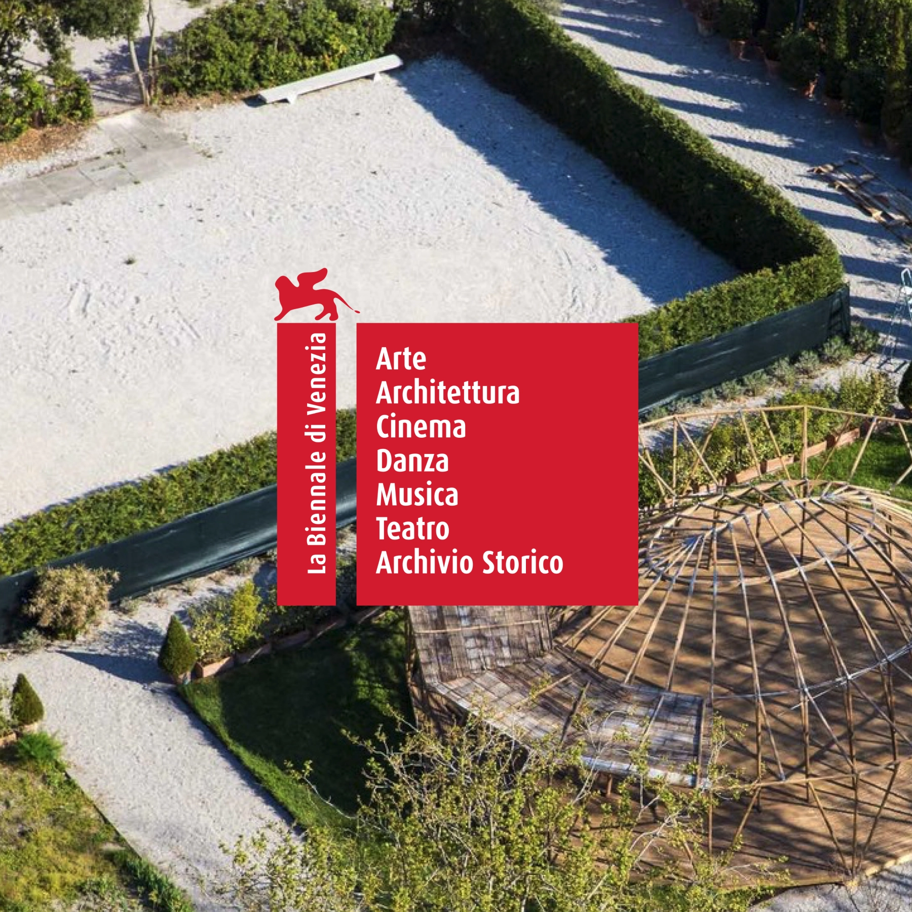 Image webpage for a non-profit cultural organization for Venice Biennale with a logo on it
