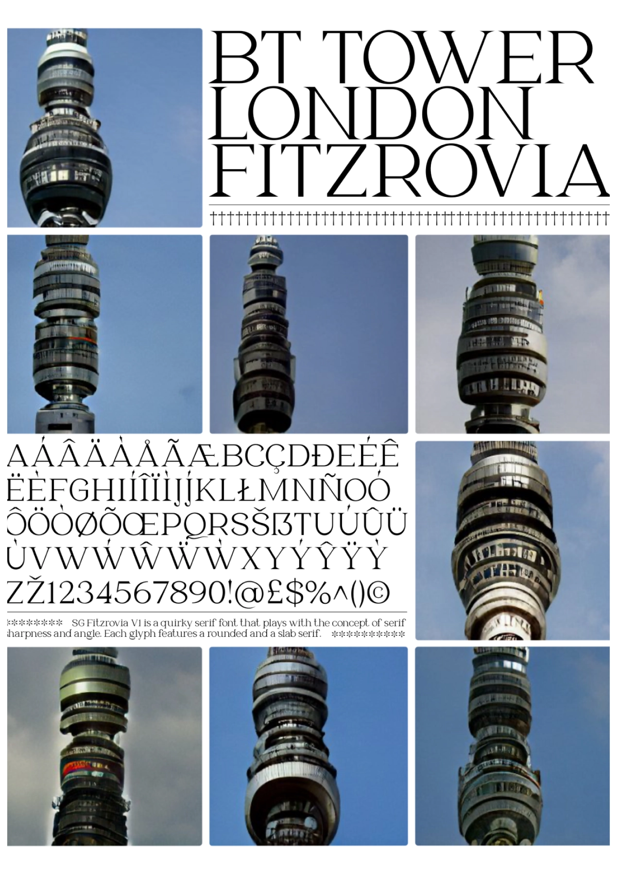 Font showcase with AI-generated images
