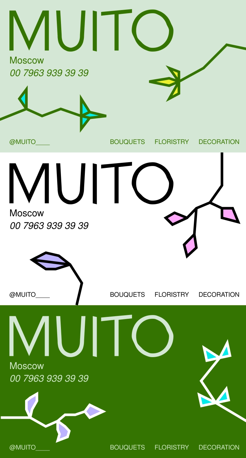 Minimalist brand design for a flower company
