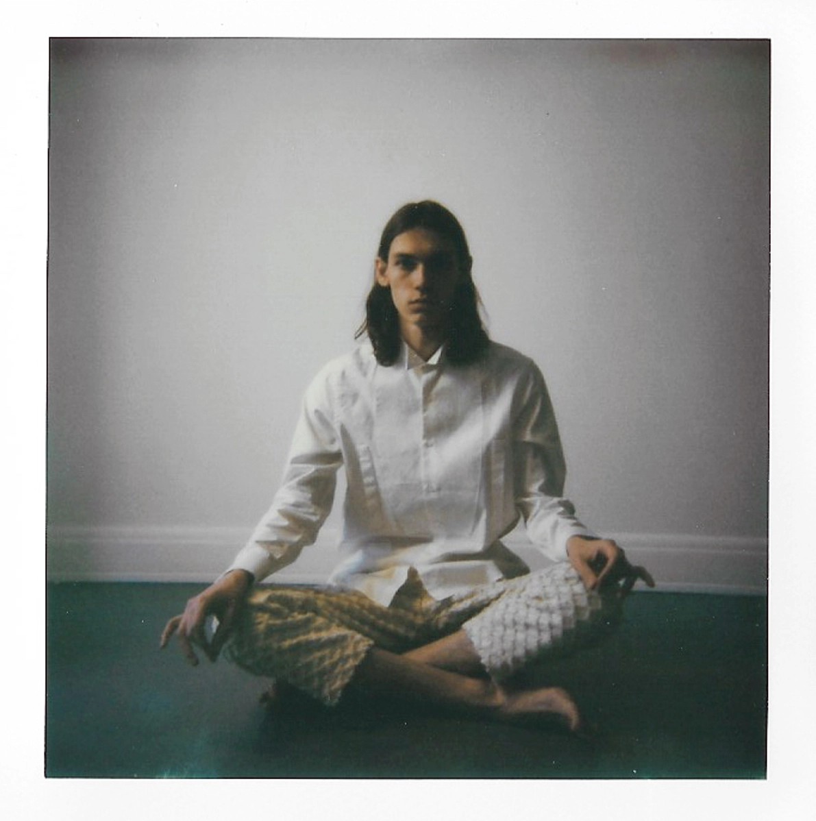 Fashion polaroid of a male model